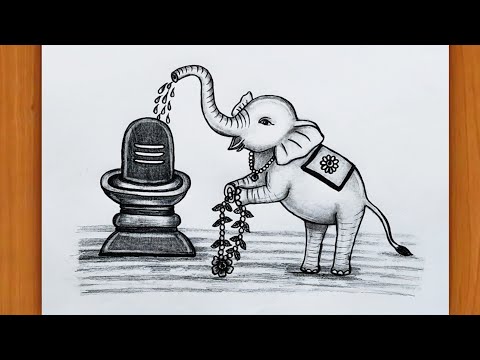 How to draw easy shiva lingam | how to draw bholenath | Maha shivratri drawing |Ashim Drawing Tips