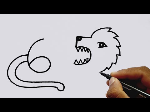 How To Draw A Tiger From 65 Number l Tiger Drawing Very Easy l Number Drawing l Sofia Ka