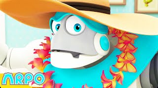 ARPO Goes Hawaii | ARPO the Robot | Funny Cartoons For Kids