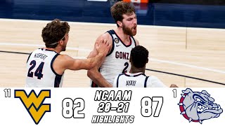West Virginia vs Gonzaga - NCAAM Highlights - December 2, 2020
