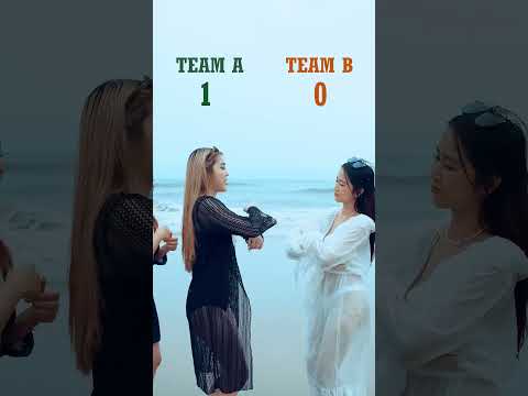 Which team of pretty girls is the winner? (P.4) | CL MEDIA #shorts #beachparty
