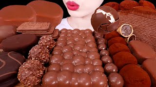 ASMR MUKBANG｜CHOCOLATE PARTY *ICE CREAM, MARSHMALLOW, MOCHI, CAKE, MALTESERS 초콜릿파티 *아이스크림 초코과자 디저트먹방
