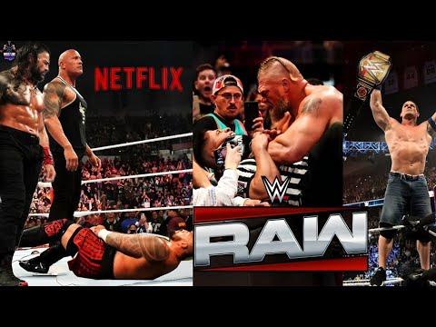 WWE NETFLIX RAW 6 JANUARY 2025 HIGHLIGHTS!!| ROCK RETURNS FOR ROMAN REIGNS|JOHN CENA|BROCK LESNAR