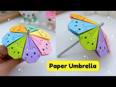 DIY PAPER UMBRELLA / How To Make Paper UMBRELLA / Paper Craft / 3d Umbrella craft ideas / Umbrella