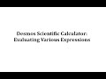 Desmos Calculator Operations and Functions