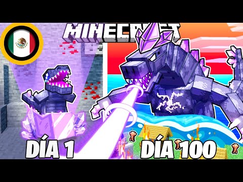 SOBREVIVÍ 100 DÍAS como un AMETHYST GODZILLA en MINECRAFT HARDCORE!