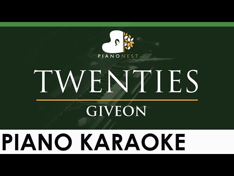 GIVEON – TWENTIES – LOWER Key (Piano Karaoke Instrumental)