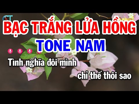 Karaoke Bạc Trắng Lửa Hồng Tone Nam ( Am ) Nhạc Sống Mới 2023 | Karaoke Tuấn Kiệt