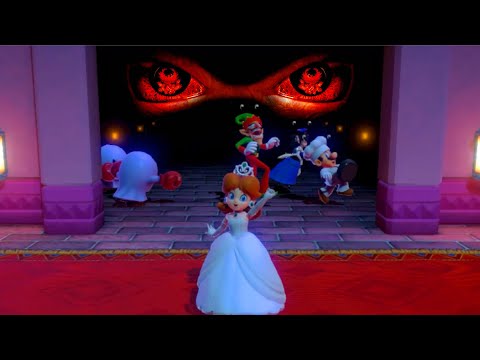 Super Mario Party Tom Boy Daisy win The luck Minigames Daisy vs Mario vs Peach vs Waluigi