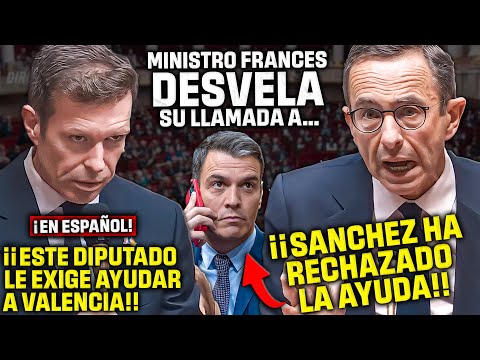 DIPUTADO FRANCÉS ¡¡EN ESPAÑOL!! exige AYUDAR a VALENCIA ¡Y EL MINISTRO REVELA el RECHAZO de SÁNCHEZ!