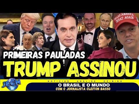 PRESIDENTE DONALD TRUMP ASSINOU PRIMEIRAS ORDENS, LULA RECUAM, PUTIN COM MEDO, POSSE IMPACTA EUA