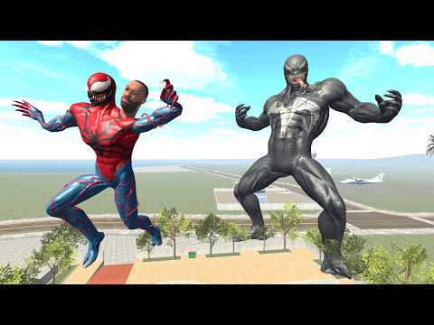 Franklin Become Spider Venom to Kill Venom in Indian Bike Driving 3D