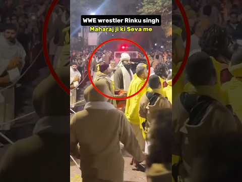 Premanand Maharaj ki seva me WWE Wrestler 🔥🕉️ || #shorts