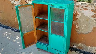 I give it a new life! Wire cabinet restoration. Or "pie safe" or "meat safe"...