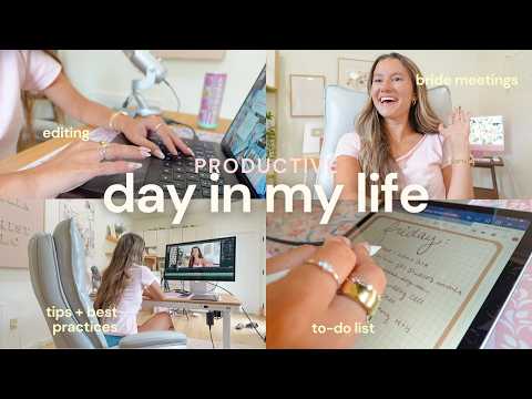 PRODUCTIVE DAY IN MY LIFE *self employed* | editing, client calls, + content creator tips
