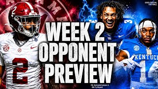 Alabama 2026 week 2 opponent preview: Kentucky Wildcats