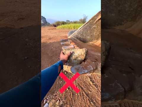 Bucket এ পাথৰ আটকে গেছে #excavator