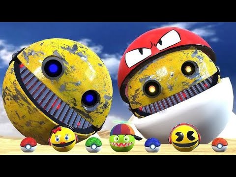 Scary Pacman vs Cartoon Cat vs Robot Pacman vs Ms Pacman vs Monster Pacman Best Adventures v25