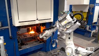Forging "story", a fully robotic forging line / Kovárenský „příběh“, plně robotická kovací linka.