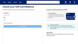 How to Check Lowes ⚡️ Gift Card Balance