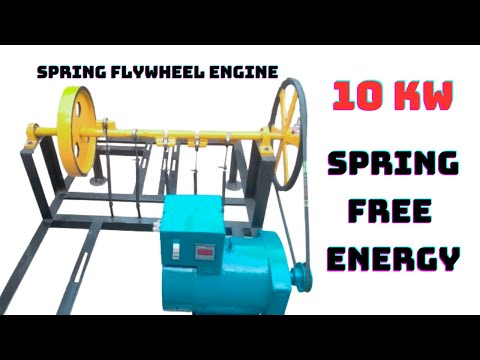 How To Make Flywheel Spring Machine Full Prosses 10 KW Free Energy Generator With 5 Spring