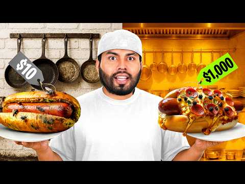 Probando el HOT DOG (DOGOS) de: $10 vs $1,000