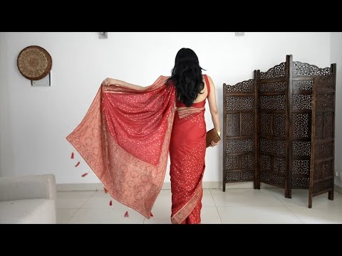 How to wear Border Saree Perfectly to look Slim | New Nivi Style Saree Drape