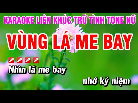 Karaoke Liên Khúc Trữ Tình Nhạc Sống Dễ Hát Tone Nữ – Vùng Lá Me Bay | Hoài Phong Organ