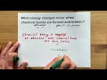 Energy Changes in Chemical Bonds