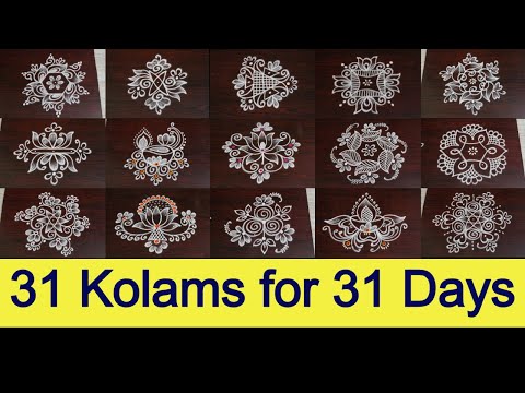 31 Kolams for 31 Days🌺3x2 dots Rangolis Collection🌺Easy Small Muggulu🌺RangRangoli Krishnaveni