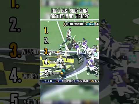 Top 5 Best Body Slam Tackles in NFL History #shorts