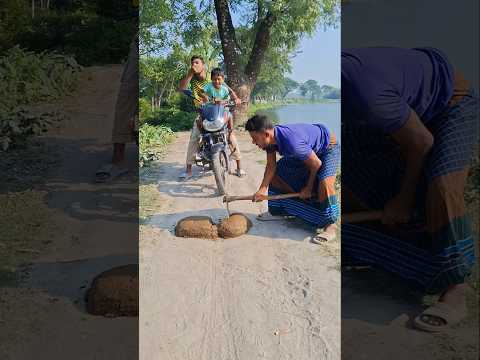 Dirt in the middle of the road