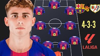 BARCELONA VS RAYO VALLECANO 🔥 BARCELONA PREDICTED LINEUP LA LIGA MATCH WEEK 3 🔥✅