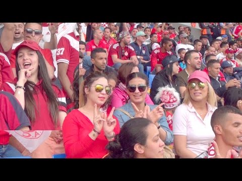 المشجعات الوداديات و احتفال تاريخي .wydad .wac derby