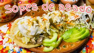 Sopes de asado de Res Gorditas estilo Mazatlán Sinaloa 
