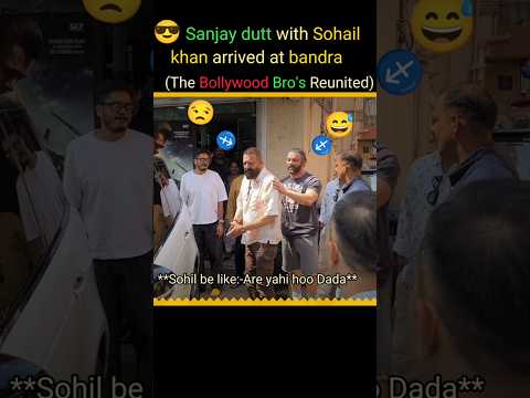 Sohil Khan and Sanjay dutt arrive at Bandra in style