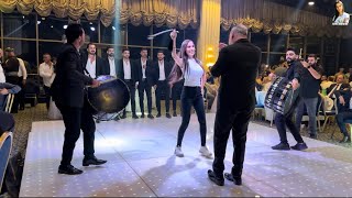 يا عفوا الله على خطر البنت 😳وقوة عمالقة ساحات اجواء الدبكة نار💁dabke dance women