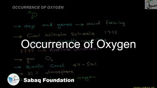 Occurrence of Oxygen