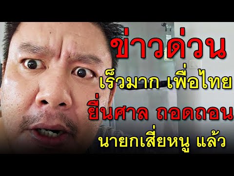 ข่าวด่วน เร็วมาก เพื่อไทย ยื่นศาล ถอดถอน นายกเสี่ยหนู แล้ว
