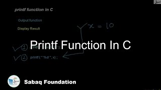 printf function in C