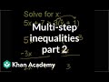 Solving Multi-Step Inequalities in Algebra