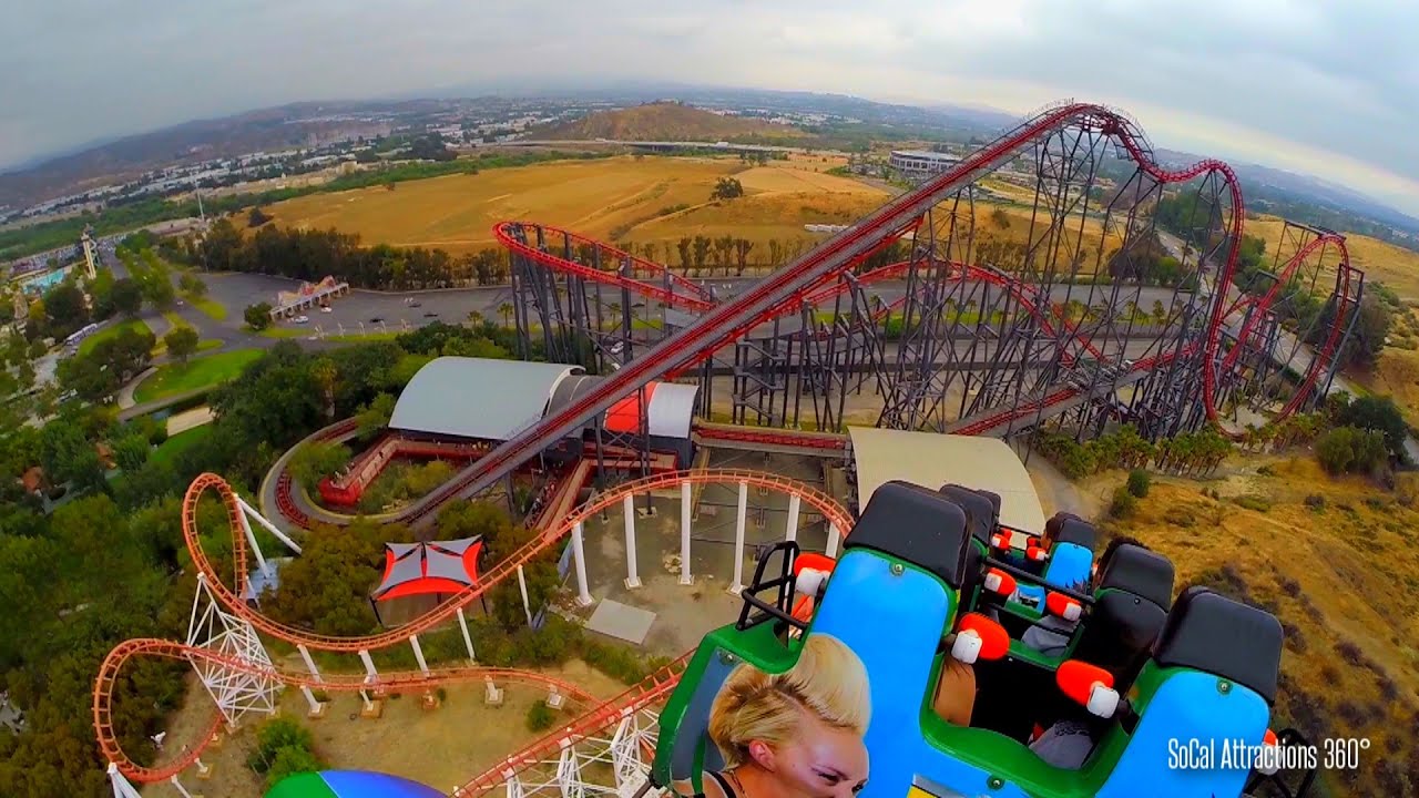 Viper Roller Coaster POV - Six Flags Magic Mountain 2015