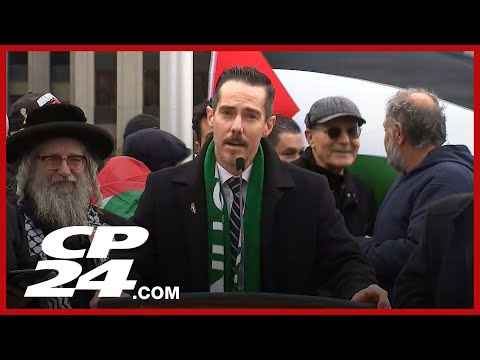 Palestinian flag raised outside Toronto City Hall for the first time
