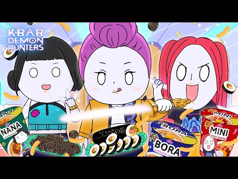 K밥 데몬 헌터스 먹방! (패러디먹방) / KPop Demon Hunters Parody Mukbang!/ASMR