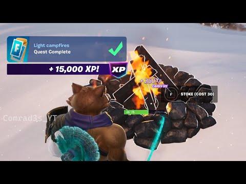 How to EASILY Light campfires Fortnite (2 nearby locations)