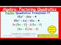 Factoring Quadratic Trinomials with Diamond Grouping