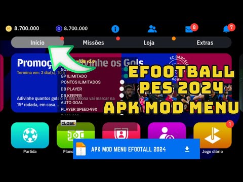 eFootball !! Como ter dinheiro infinito O MELHOR Mod apk? - PES 2024