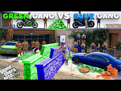 Shinchan Green Gang VS Franklin Blue Gang Divide Their House In GTA 5!