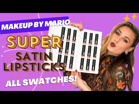 NEW! Makeup By Mario Super Satin Lipsticks | ALL SWACTHES | Victoria Lyn