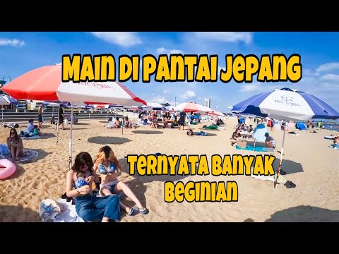 MAIN DI PANTAI JEPANG TERNYATA BANYAK BEGINIAN.